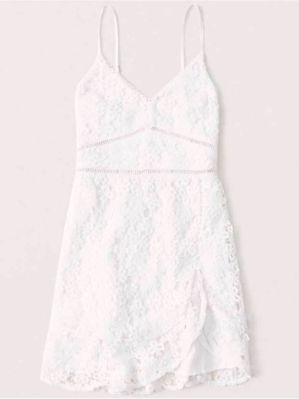 Abercrombie & Fitch White Floral Lace Mini Dress Small Cottagecore